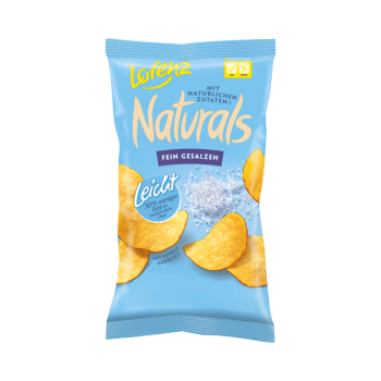 Lorenz Naturals Chips, 30% weniger Fett, leicht gesalzen, 95g Produktbild, Vorderseite der Verpackung